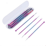 4pcs/set Dual Heads Acne Needle Blackhead Blemish Squeeze Pimple Extractor Remover Spot Cleaner Beauty Skin Care