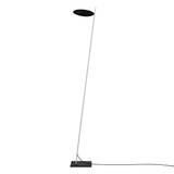Catellani & Smith - Lederam F0 LED Floor Lamp - schwarz/Stab satiniert/H 190cm/Fuß schwarz/Kabel schwarz/COB LED 1x17W/500mA/110-240V/2500lm/2700K/CRI