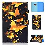 Case for Samsung Galaxy Tab A 10.1 2019, Premium Leather Business Stand Folio Cover, for Samsung Galaxy Tab A 10.1 T510 / T515 2019 Tablet (Gold butterfly)