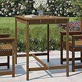 CIADAZ Garden Table Honey Brown 121x82.5x110 cm Solid Wood Pine, Garden Dining Table, Bbq Garden Table, Bistro Table, Patio Table, Picnic Table, Outdoor Table, Balcony Table - 824091