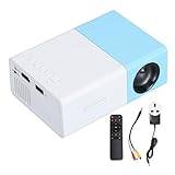 Mini Projector, 1080P Full HD HiFi Portable Movie Projector, Smart Home Projector with HDMI, USB, Storage Card, AV, Headphone for Smartphone, Laptop, TV, Tablet, PC (UK Plug)