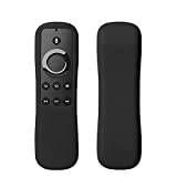 Queen.Y Protective Silicone Case Compatible with Fire TV Stick 4K Ultra HD Remote Anti-Slip Shockproof Skin Lightweight Cover for Fire TV Stick With Alexa Voice Remote Control Black