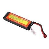 RC LiPo Battery, 7.6V 5000mAh High Performance Lithium Battery T-Connector for RC Boats