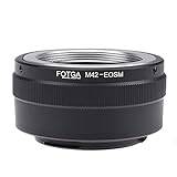 Fotga Lens Mount Adapter for M42 42 mm Lens with Screw Mount on Canon EOS EF-M Mount M M2 M3 M5 M6 II M10 M50 M100 M200 Mirrorless Camera M42-EOSM