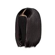 T3 Hair Straightener Short Bob Wigs Human Hair Straight Wig Black Lace Front Wigs Human Hair For Women Highlight Bob Wig Pre Plucked With Baby Hair Women Shavers Electric Hair (Black-4, One Size)