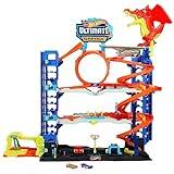 Hot Wheels Let's Race Netflix - City Ultimate Garage Playset with 2 Die-Cast Cars, Toy Storage for 50+ 1:64 Scale Cars, 4 Levels of Track Play, Defeat the Dragon, HKX48