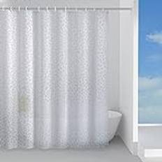 Gedy G-Jungle 120x200, Made of Peva Fabric, White Finish, R&D Design, Shower Curtain with 12 Rings, 2 Year Warranty, Unique