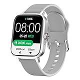 Luoba Smart Watch, 1.69'' Touch Answer/Make Call Men Smartwatch Women Activity Fitness Tracker with Heart Rate Sleep Monitor Calorie Step Counter Sport Running Fitness Watch for Android iOS, Silver