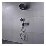 Faucet/Tap,12u201dRainfall Shower System with 4 Mode Handheld Spray Shower Faucet Set with LED Digital Display Rain Mixer Shower Combo Set Concealed 3-Ways Shower Fixture with 2 Mo Vision