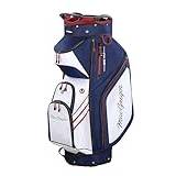 MacGregor Principal 10" Golf Cart Bag, 14-Way Top With Dividers And 9 Pockets, Navy/White/Red