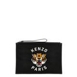 KENZO Logo Embroidery Clutch Bag