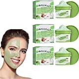 2022 New Green Tea Facial Mud Mask Moisturizing,Green Tea Cooling Cleaning Mud Mask,Facial Mask Clay Face Mask for Blackhead Remover,Fine Pores Oil Control Skin Care Face Mask (3pcs)