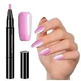 3 in 1 Nail Polish Pen, UV/LED Nail Polish Gel - Need To Use Nail Lamp for Drying - One Step Gel Nail Polish Pen Brush Soak Off Gel Ideal for Home and Professional Manicure, 1PC