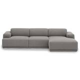 Muuto Connect Soft Modular Sofa with Chaise - Color: Grey - MCONSPS3C2-M4586128