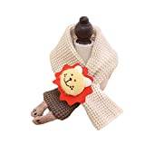 SHUIZONG Children'S Scarf Kids Cartoon Knit Scarves Collar Thickening Scarf Boys Girls Winter Knitted Clothes Cartoon Lions Shawls Scarves 66Cm-7,1-8 Years