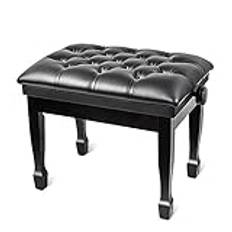 ACANKNG Leather Piano Bench Piano Bench Hydraulic Piano Stool Single Automatic Lifting Piano Stool,Height Adjustable PU Leather Soft and Comfortable