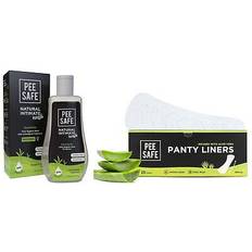 Pee safe intimate wash 105ml with aloe vera panty 25 liners, pack of 2