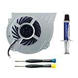 ElecGear Replacement Internal Cooling Fan for PS4 Pro CUH-7xxx – CPU Heatsink Cooler, Thermal Compound Paste, TR8 Torx Security, PH0 Screwdriver Repair Tool Kit for PlayStation 4 Pro