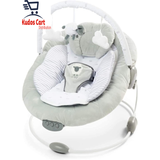 Grey soft padded baby bouncer with soothing music/ vibration birth newborn rocke