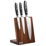 3 Piece Knife Set & Walnut Magnetic Block - Gourmet Classic Knives by ProCook