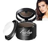 Hairline Powder,Root Cover Up,Hair Shadow Powder, Dark Gray Hair Root Dye Shadow Cover, Natural Root Concealer,Beard Dye,Hair Touch-Up for Thin Hair Grey Hairline Quick Cover,Waterproof(Light Brown)