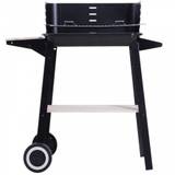 Outsunny Large Family Charcoal BBQ Grill with Wheels - Black  | TJ Hughes