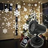 Sasaquoy Christmas Snowflakes LED Projector, Christmas Projector LED Lights Outdoor Indoor, Waterproof Projector Decorating Stage Light, Adjustable Holiday Party LED Projector