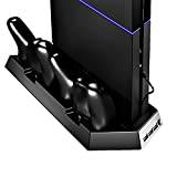 Link-e : PS4 Vertical Stand Cooling Fan, Dualshock Controller Charging And 3 USB Port Hub For Sony Playstation 4 PS4