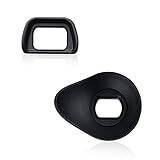 JJC 2 Types Camera Eyecup Eyepiece Viewfinder for Sony a6300 a6000 NEX-6 NEX-7 and FDA-EV1S Electronic Viewfinder Replaces Sony FDA-EP10 Eye Cup Oval Soft TPU Rubber-2 Pack