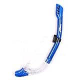 Two Bare Feet Adults Pro Dive Series Dry Top Snorkel (Blue)