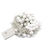 String Ball Frosted Ball Bubble Ball Small Ball Light String Battery Fairy Light 8 Lighting Modes Warm White Waterproof Battery Powered Suitable for Indoor and Outdoor Christmas Party Living