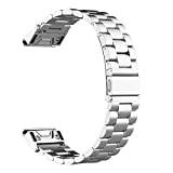 AWADUO For Garmin Forerunner 935 Replacement Band, Stainless Steel Replacement Wrist Band Strap For Garmin Forerunner 945/935 /Fenix 5 Plus/5/6 /Quatix 5/5 Sapphire/Approach S60 (Metal Silver)