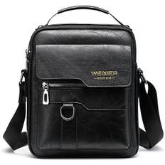Men's shoulder bag pu leather messenger bag business travel crossbody pack satch