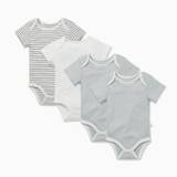 MORI Short Sleeve Baby Bodysuit 4 Pack