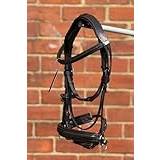 Softly Padded Leather Bitless Bridle with Anti-Slip Reins for Well Trained Horses (Brown, Pony)