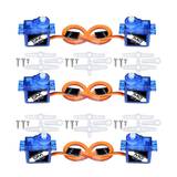 6PCS SG90 9G Micro Servo Motor Helicopter Airplane Car Boat Remote Control RC Robot Arm