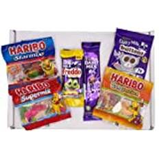 Cadbury & Haribo Bundle - 60 Piece Assortment Box with Haribo Starmix, Supermix, Tangfastics, Cadbury Fudge, Freddo & Little Bars - Exclusively to ClickwithNik