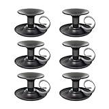 YWNYT 6PCS Candlesticks Holders Retro Iron Black Candelabrum Chamberstick Candle Holders for Party, Wedding, Dinning, Room Decoration