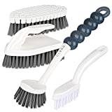 Brush for Cleaning, GIPTIME 4PCS Cleaning Brushes Includes Kitchen Cleaning Brush, Scrub Brush Comfort Grip, Clean Brush for Bathroom, Shoe Brush Track Groove Grout Gap Cleaning Brushs Tool