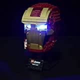 xSuper 76165 Iron Man LED Lighting Kit Blue Version-Compatible with Lego Marvel Super Heroes Helmet Building Set -(LED Included Only, No Lego Kit)