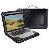 Broonel Black Leather Laptop Messenger Case - Compatible with SGIN 15.6 Inch Laptop