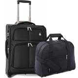 Aerolite British Airways Maximum Size Bundle, 56x45x25cm Large Cabin Softshell Suitcase & 40x30x15cm Under Seat Holdall
