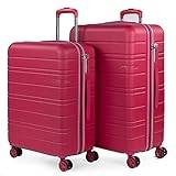 JASLEN - Lightweight Suitcases Large - ABS Large Hard Shell Suitcase 75cm Travel Suitcase - Lightweight Suitcases Large with TSA Approved Locks - Rigid Large Suitcase 4 Wheels Lightweight, Strawberry
