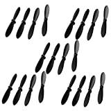 MagiDeal 20pcs Propeller Set Airscrew Replacement 10 Mini Quadcopter Helicopter RC Accessories Black