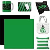 WOWOCUT Infusible Transfer Ink Sheets, Black and Green Solid Color Heat Transfer Paper 2 Packs Bundle, 12"X12" Sublimation Sheet for Cricut Machine DIY T-Shirt for Girls,Mugs,Canvas Tote