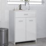 Carlton High Gloss Bathroom Cabinet With 2 Doors In White