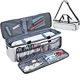 NICOGENA Carrying Case for Cricut Explore Air 2, Cricut Maker, Multi Large Front Pockets for Tools Accessories and Supplies, Lantern White