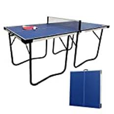 AIPINQI 6ft Table Tennis Table, Foldable Portable Strong MDF Plate Ping Pong Table Portable Easy Quickly Installation Indoor Game Table for Indoor and Outdoor, Blue