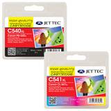 Jettec Remanufactured Canon PG-540XL/CL-541XL High Yield Ink Cartridge Multipack (36ml)