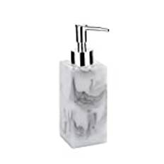GULICA Soap Dispenser, Hand Soap Dispenser Pump, Marble Soap Dispenser, Kitchen and Bathroom Soap Dispenser, Square Soap Dispenser, Bright White Soap Dispenser, 220ml/8oz